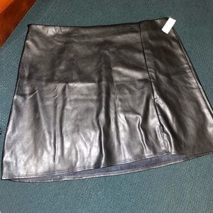 Faux leather skirt